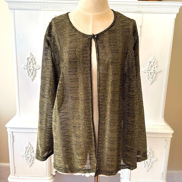 J. Ribkoff Couture Shimmer Sheer Cardigan - Picture 1 of 12